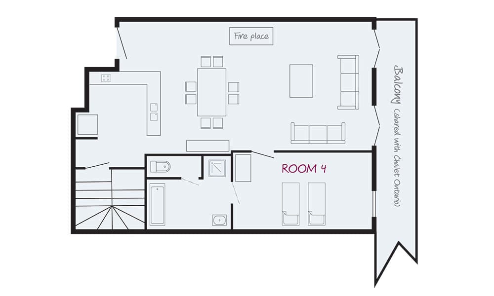 CHALET QUEBEC FIRST FLOOR PLAN
