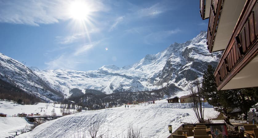 Winter view from hotel terrace