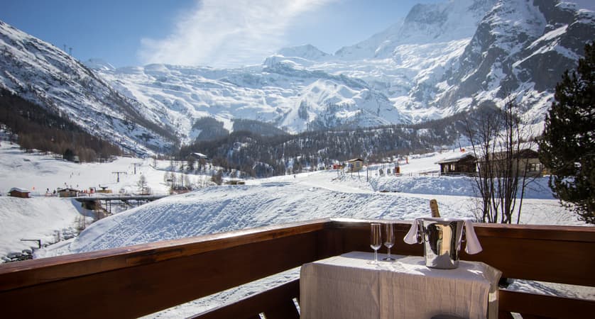 Winter view from hotel terrace