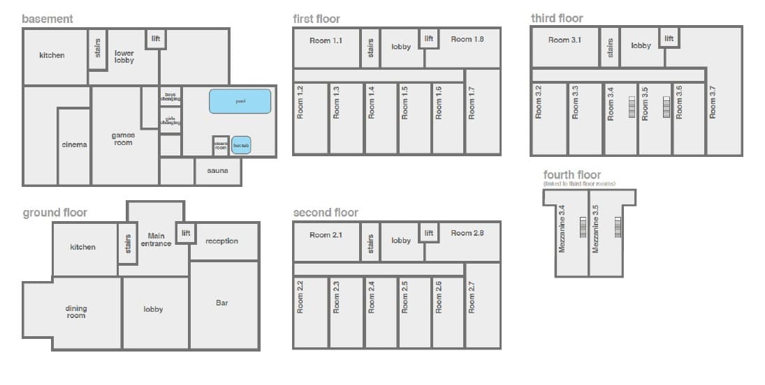 mountain lodge floor plan